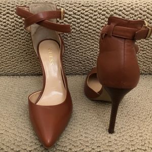 Guess Ankle Wrap Leather Heels